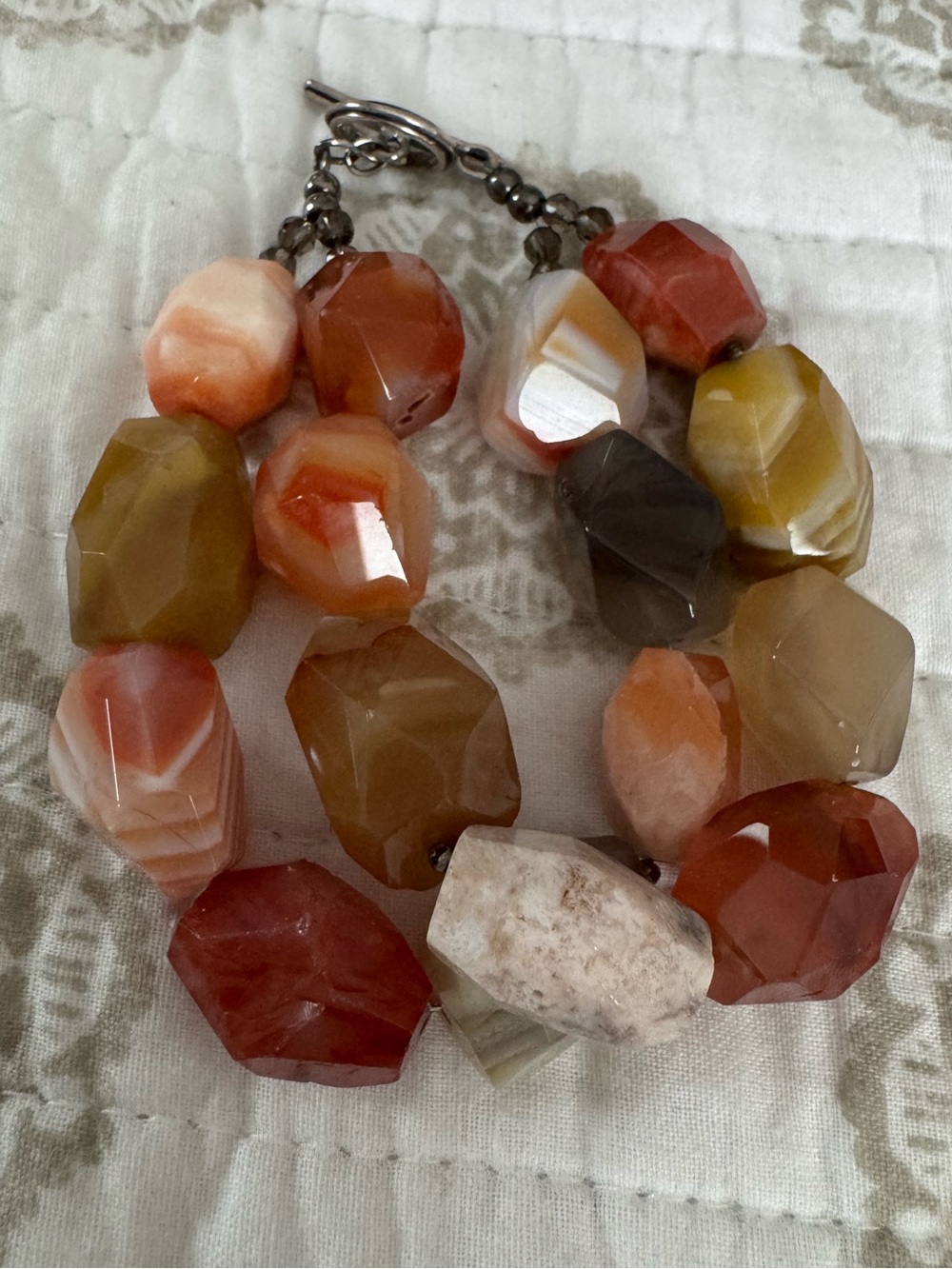 Multi-strand Agate Bead Bracelet
